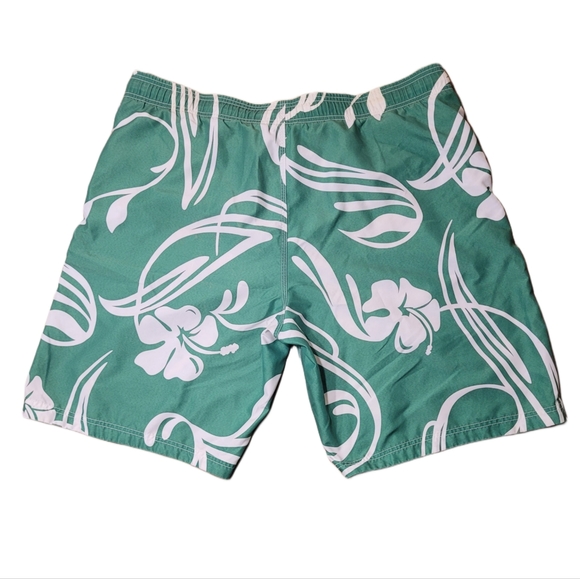 Speedo Men's Swim Trunks Size 40 Green White - Picture 3 of 6
